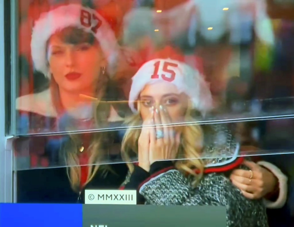 Taylor Swift consola Brittany Mahomes chocada após derrota dos Chiefs no Natal