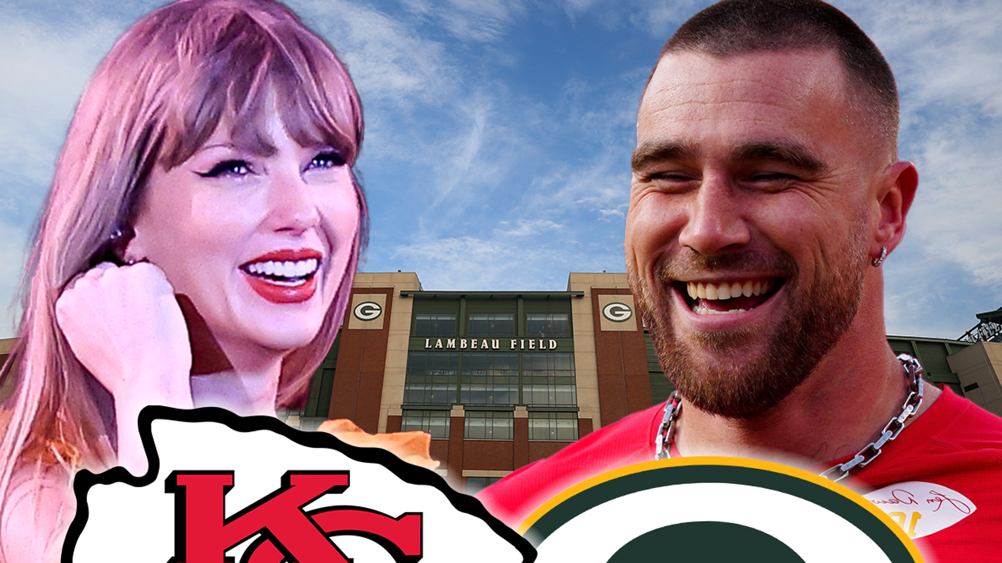 Taylor Swift comparece ao jogo dos Chiefs de Travis Kelce contra os Packers em Lambeau