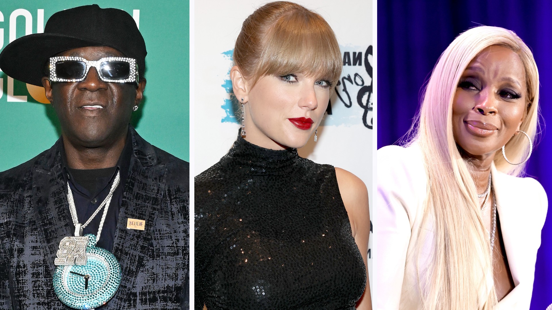 Rei dos Swifties: Flavor Flav Compara a Música de Taylor Swift com a de Mary J. Blige