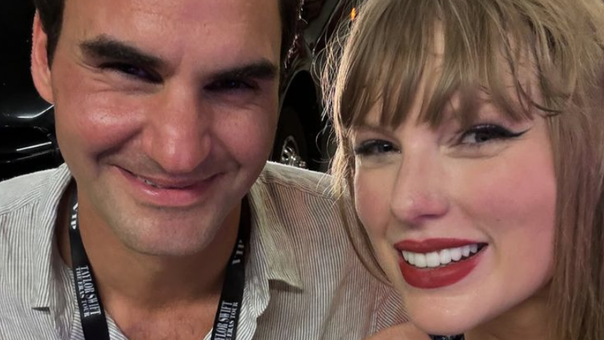 Roger Federer posta selfie com Taylor Swift