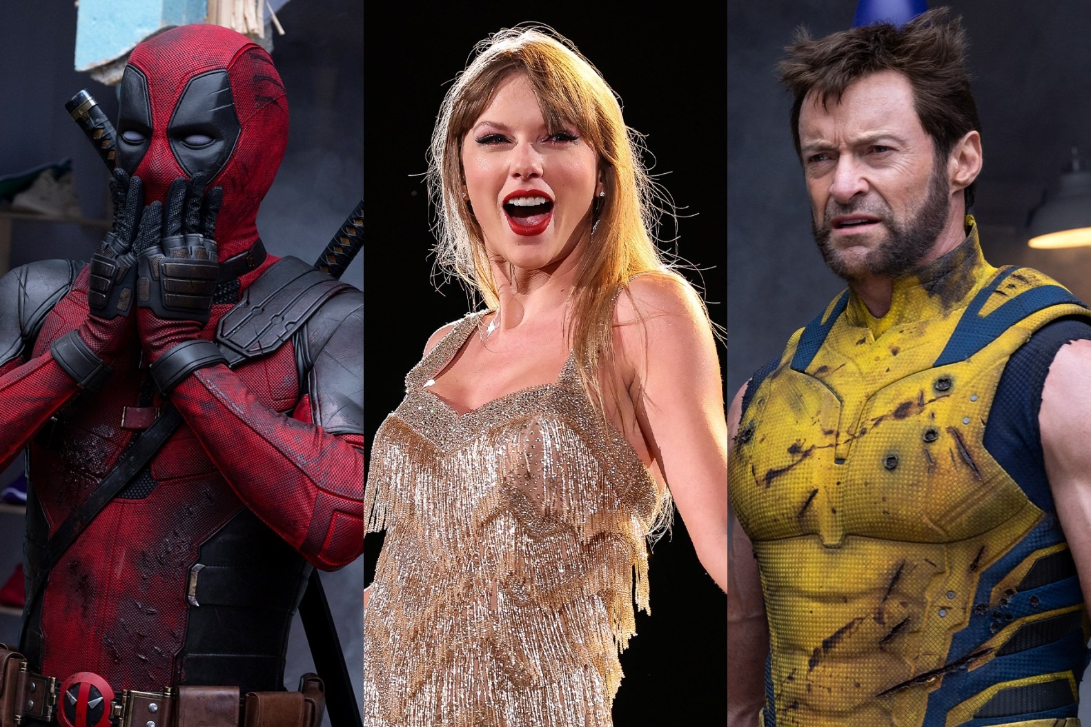 Taylor Swift celebra o filme ‘Deadpool & Wolverine’ de Ryan Reynolds e Hugh Jackman, o ‘Sanduíche de Abdominais